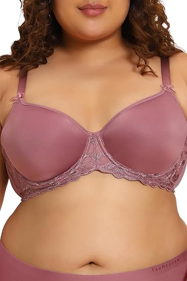 Van Heusen Women’s Nylon Padded Wired Spacer Cup Bra – Ultra-Light Cups, Full Coverage, No-Spill Comfort